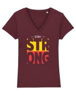Stay Tricou mânecă scurtă guler V Damă Evoker