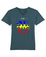 Stay strong romane Tricou mânecă scurtă guler V Bărbat Presenter