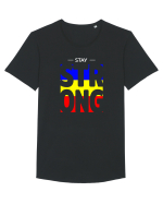 Stay strong romane Tricou mânecă scurtă guler larg Bărbat Skater