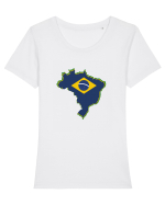 Brazlia  Tricou mânecă scurtă guler larg fitted Damă Expresser