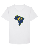 Brazlia  Tricou mânecă scurtă guler larg Bărbat Skater