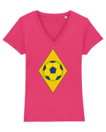 Brazlia  Tricou mânecă scurtă guler V Damă Evoker