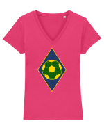 Brazlia  Tricou mânecă scurtă guler V Damă Evoker