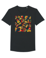 Retro Nostalgia Tricou mânecă scurtă guler larg Bărbat Skater
