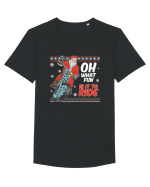 Păzea, vine Moșul ! Tricou mânecă scurtă guler larg Bărbat Skater