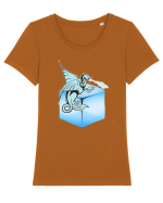 Ice Dragon  Tricou mânecă scurtă guler larg fitted Damă Expresser