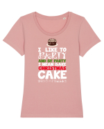 CHRISTMAS CAKE Tricou mânecă scurtă guler larg fitted Damă Expresser