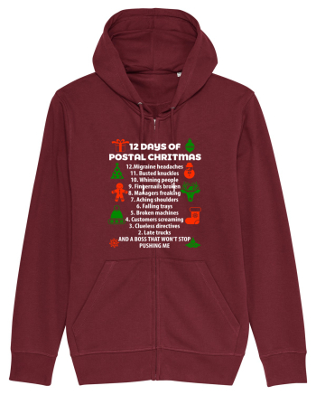 POSTAL CHRISTMAS Burgundy