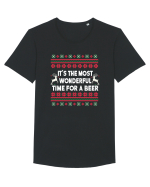 CHRISTMAS BEER Tricou mânecă scurtă guler larg Bărbat Skater