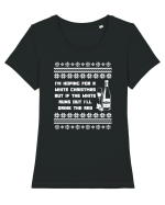 CHRISTMAS Tricou mânecă scurtă guler larg fitted Damă Expresser