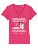 CHRISTMAS Tricou mânecă scurtă guler V Damă Evoker