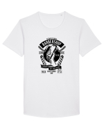 Badass Barbershop Black Tricou mânecă scurtă guler larg Bărbat Skater
