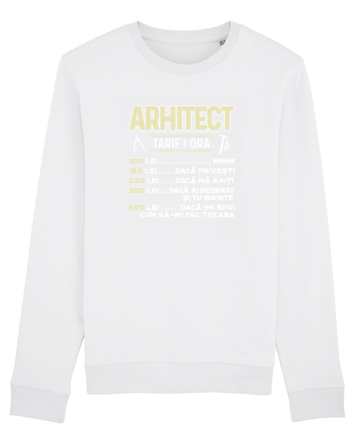 Bluză mânecă lungă Unisex Rise White