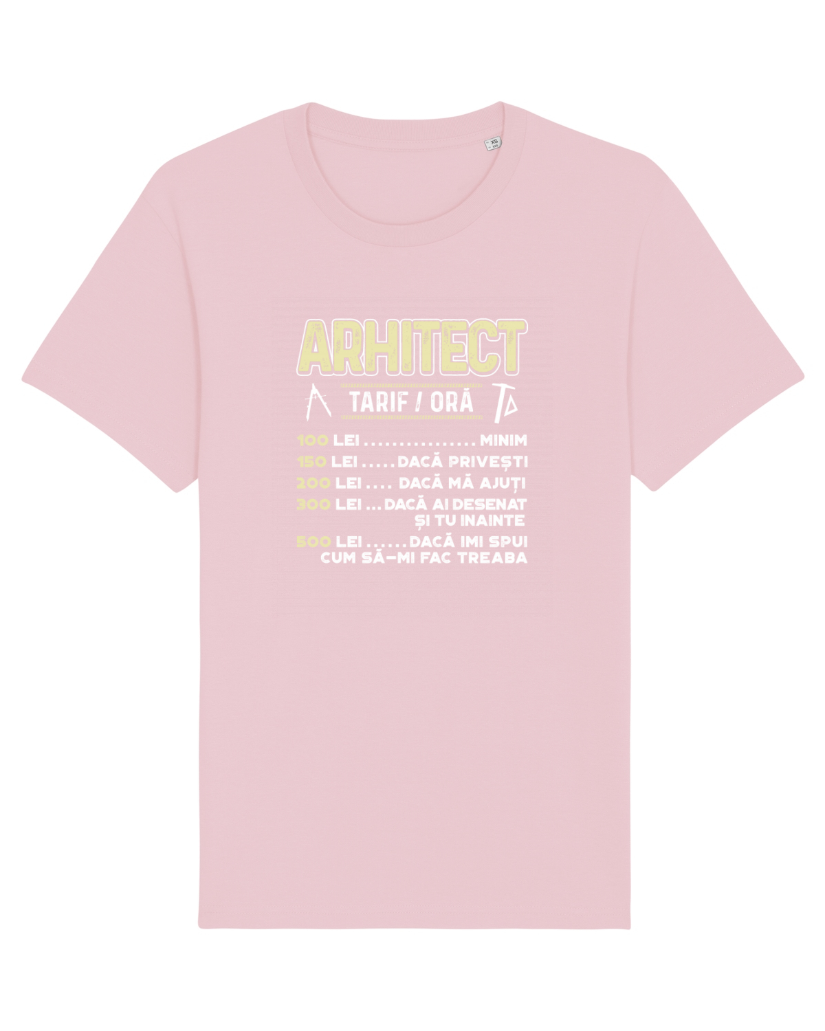 Tricou mânecă scurtă Unisex Rocker Cotton Pink