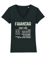 Faiantar Tricou mânecă scurtă guler V Damă Evoker