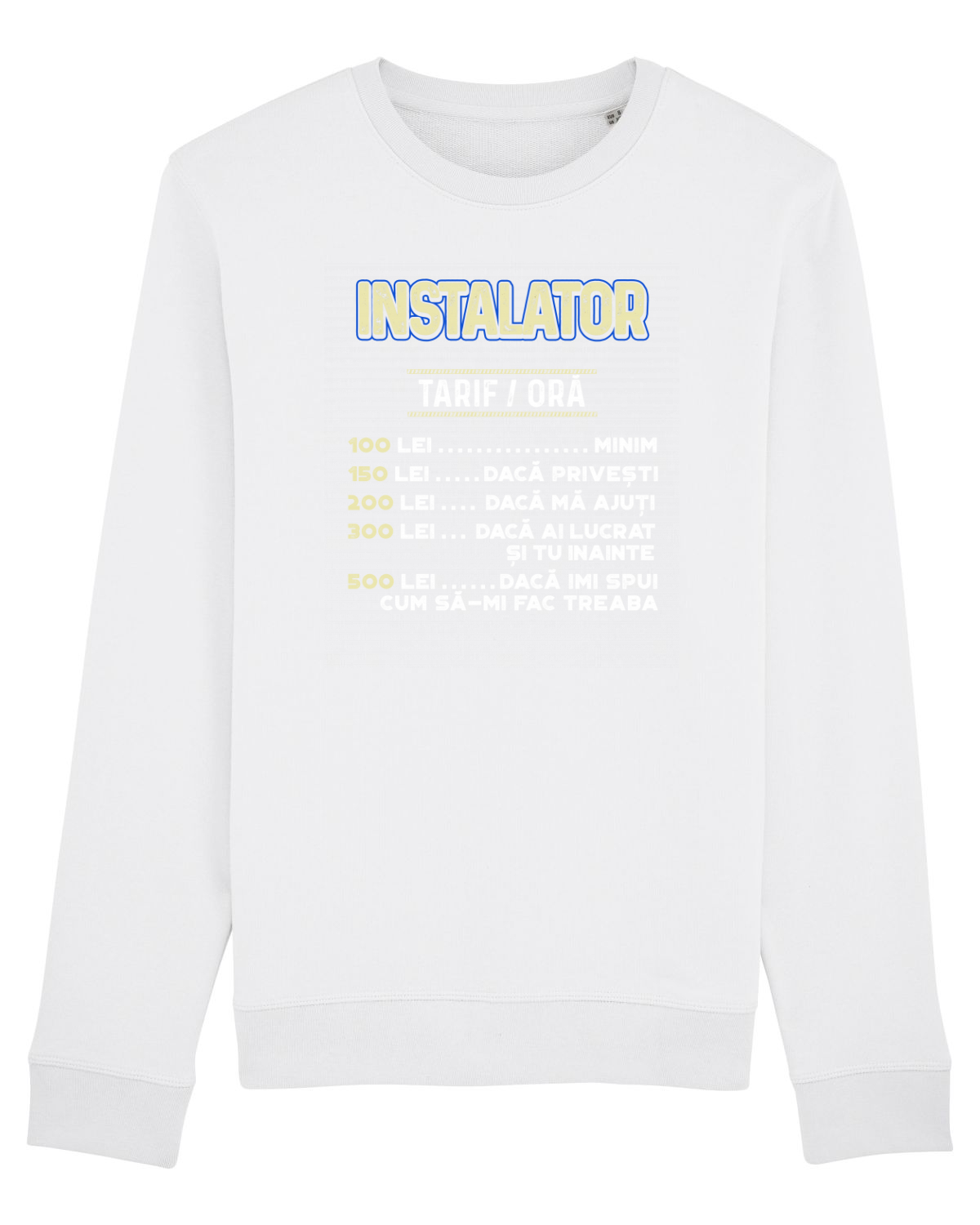 Bluză mânecă lungă Unisex Rise White