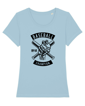 Baseball Skeleton Black Sky Blue