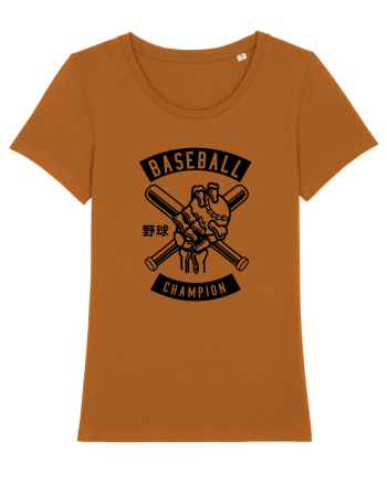 Baseball Skeleton Black Roasted Orange