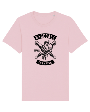 Baseball Skeleton Black Cotton Pink