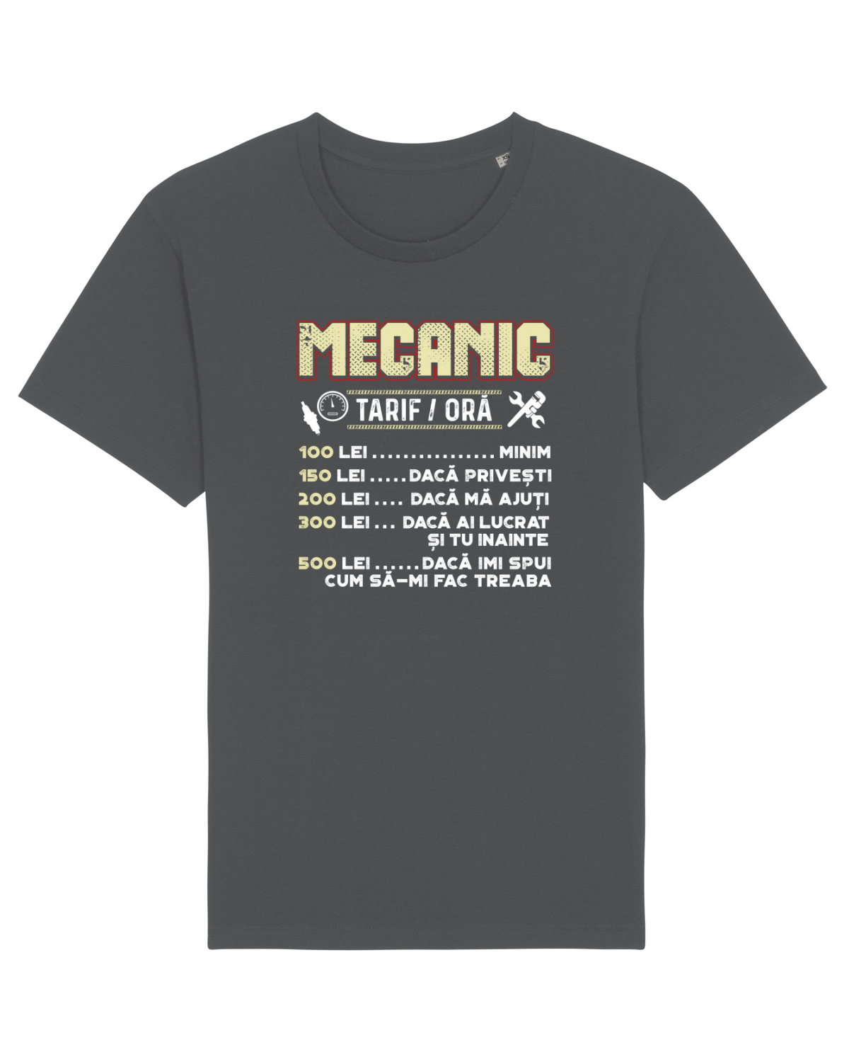 Tricou mânecă scurtă Unisex Rocker Anthracite