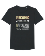 Mecanic Tricou mânecă scurtă guler larg Bărbat Skater