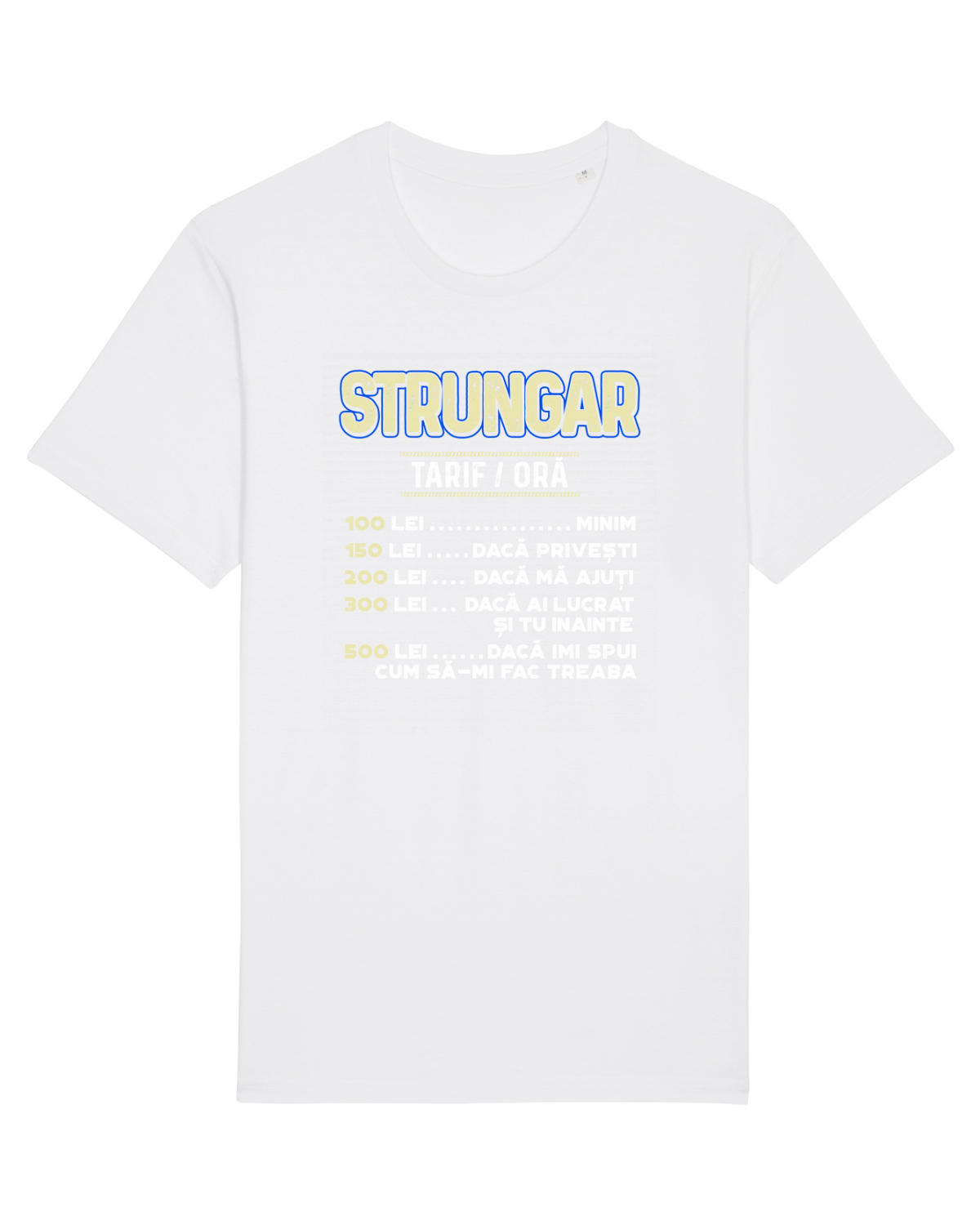 Tricou mânecă scurtă Unisex Rocker White