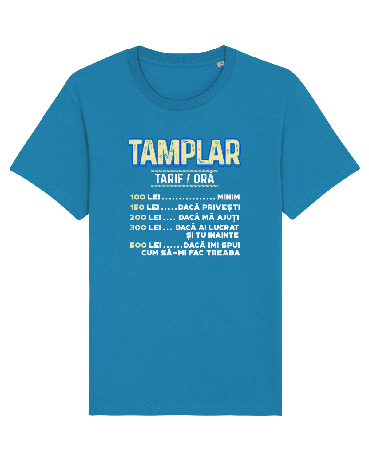 Tricou mânecă scurtă Unisex Rocker Azur