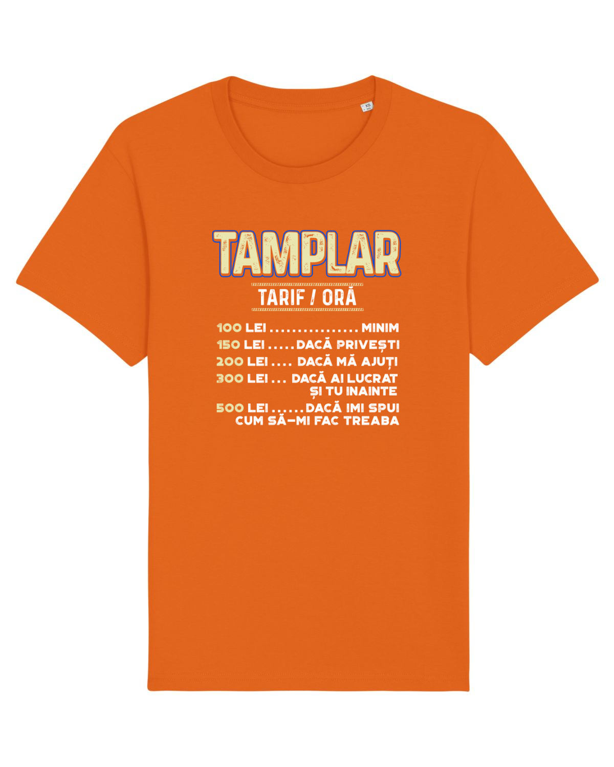 Tricou mânecă scurtă Unisex Rocker Bright Orange