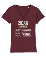 Zidar Tricou mânecă scurtă guler V Damă Evoker