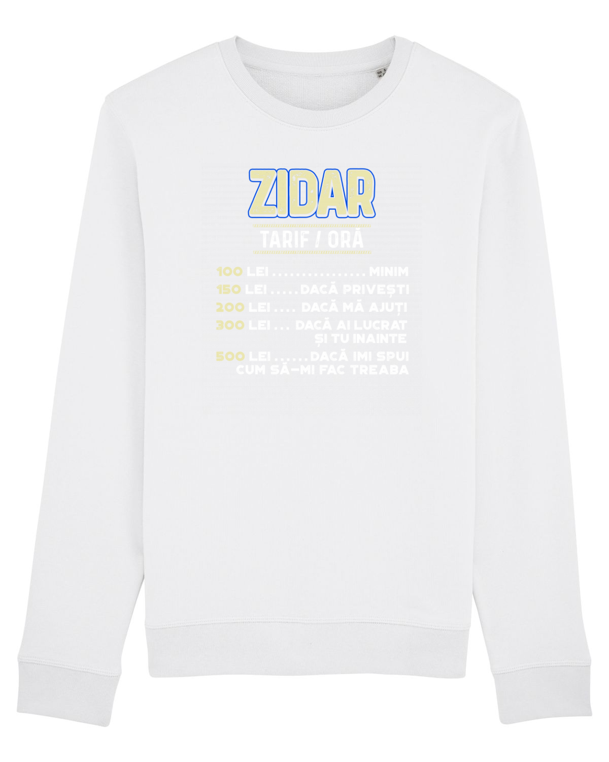 Bluză mânecă lungă Unisex Rise White