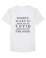 Poartă Mască ! Tricou mânecă scurtă guler larg Bărbat Skater