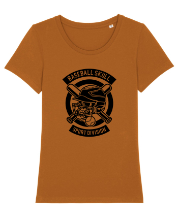 Baseball Skull Black Roasted Orange
