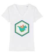 Baby Dragon Tricou mânecă scurtă guler V Damă Evoker