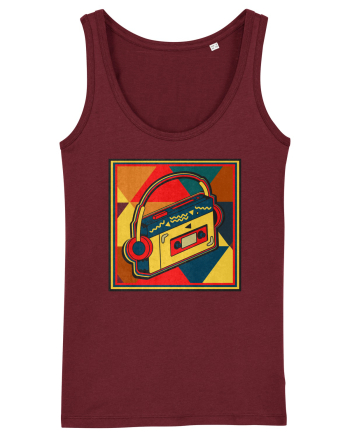 Retro Cassette Player Burgundy