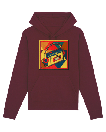 Retro Cassette Player Burgundy