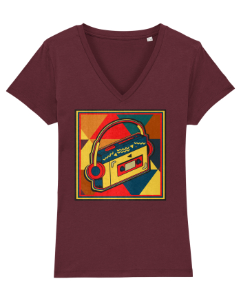 Retro Cassette Player Burgundy