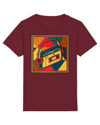 Retro Cassette Player Burgundy