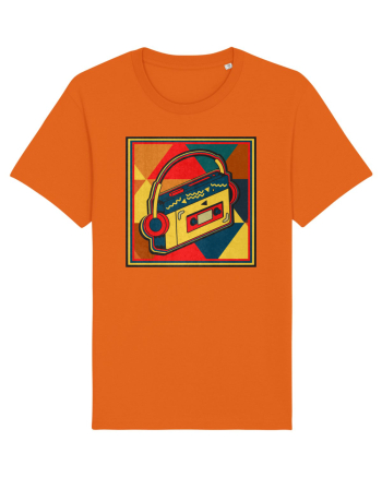Retro Cassette Player Bright Orange