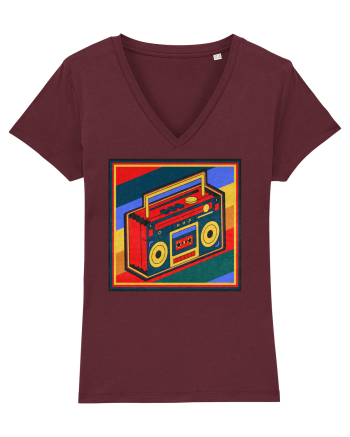 Retro Cassette Player Burgundy