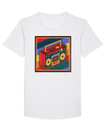 Retro Cassette Player Tricou mânecă scurtă guler larg Bărbat Skater