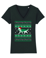 CHRISTMAS Tricou mânecă scurtă guler V Damă Evoker