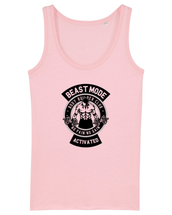 Beast Mode Activated Gym Black Cotton Pink