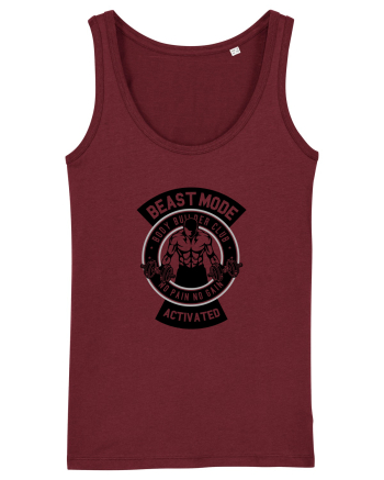 Beast Mode Activated Gym Black Burgundy