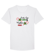 Candy Cane Tricou mânecă scurtă guler larg Bărbat Skater