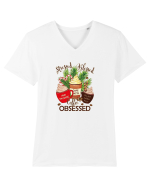 Coffee Obsessed Tricou mânecă scurtă guler V Bărbat Presenter