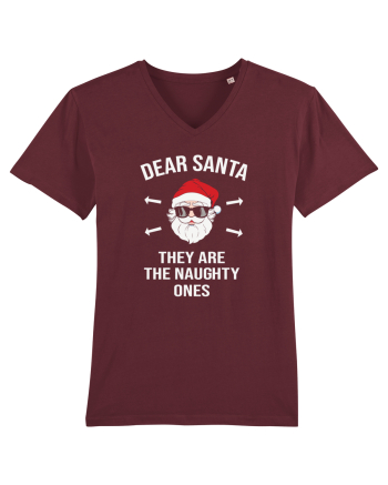 Dear Santa They Are The Naughty Ones Burgundy