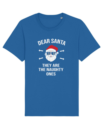 Dear Santa They Are The Naughty Ones Royal Blue