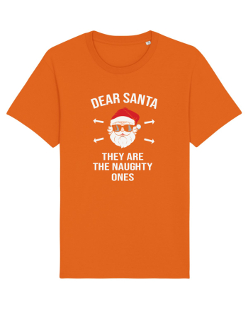 Dear Santa They Are The Naughty Ones Bright Orange