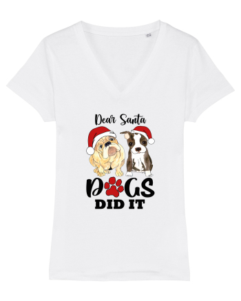 Dear Santa Dogs Did It White