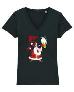 Happy New Beer Tricou mânecă scurtă guler V Damă Evoker
